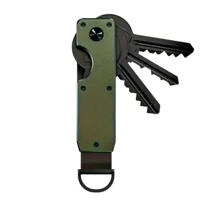 Sleek Metal Key Organizer - Compact Holder For 2-6 Keys, Stylish Minimalist Design, Perfect For Everyday Commute Lightweight Keychain Silent Fidget Keychain Carabiner Jewellery Diy