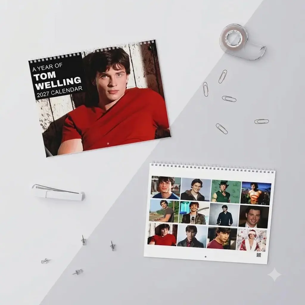 A stunning 2027 Tom Welling calendar featuring exclusive photos, iconic poses, and clean high-quality prints—perfect for fans and collectors.