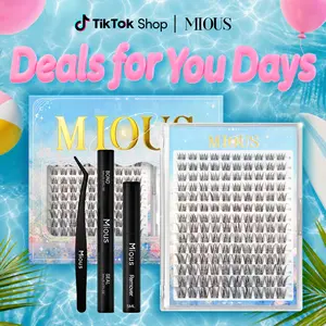 Mious N-001 With DIY Eyelashes Extension Kit Bond and Seal Eyelash Glue and Lash Remover Beginner Friendly Individual Lashes Waterproof and Long lasting Makeup For Girl  lash clusters kit waterproof lash clusters Cosmetic lashes clusters