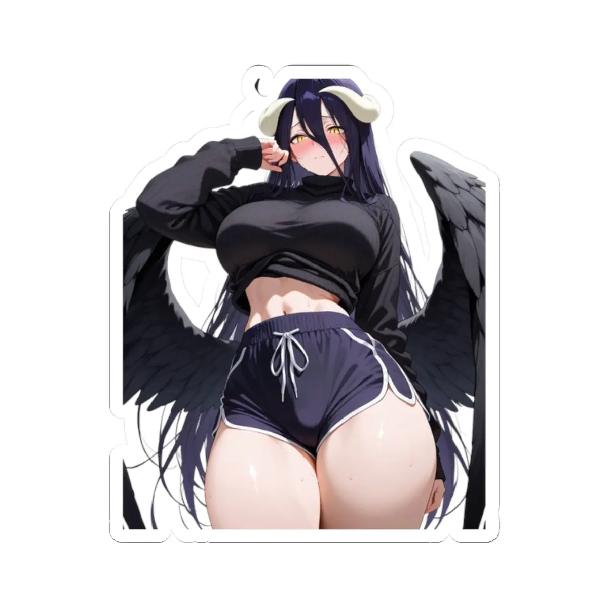 Anime Fan Inspired Waifu Oppai Girl Decal Sticker ($20 Free Shipping), Cute Anime Girls Decal, Ecchi Girl, Manga, Albedo Overlord Art