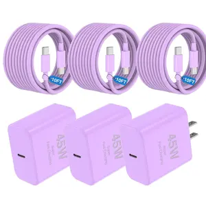 For iPhone 17 Charger Fast Charging,45W USB C Fast Charger, 45W PD 3.0 Super Charger Block & with 10FT Type C  Cable For iPhone17 16 15 series iPad Pro MacBook Air/Pro M1/M2, AirPods