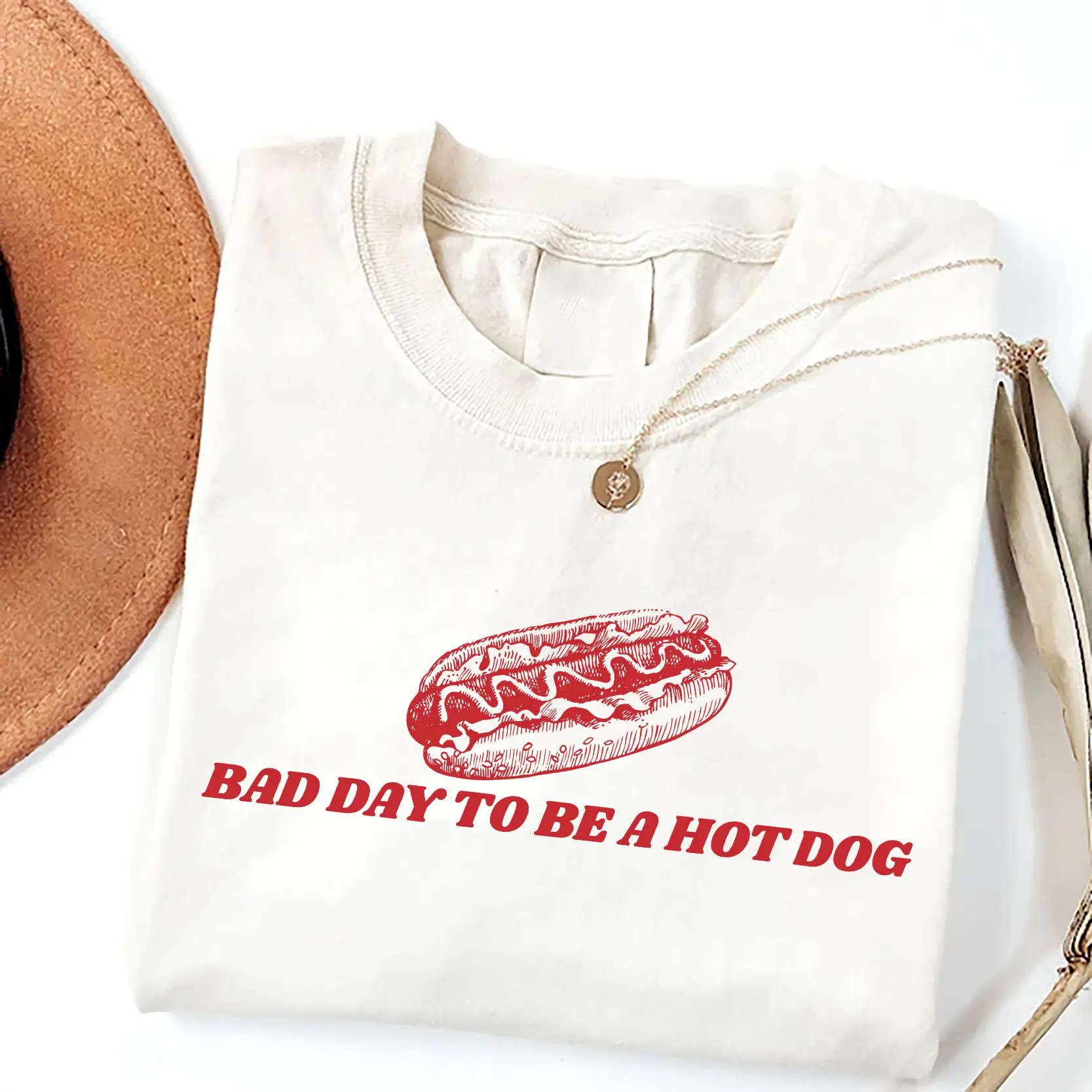 Bad Day To Be A Hot Dog T-Shirt, Hot Dog Shirt Women's 4th Of July Shirt, Funny Retro Hotdog Independence Memorial Day Shirt