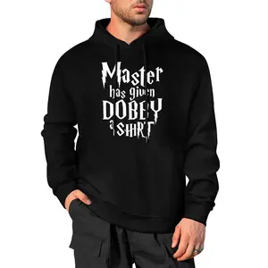 Men's Sweatshirt Master Has Given Dobby a Shirt Print Long Sleeve Drawstring Pocket Casual Hoodie, Autumn/Winter Men's Clothing