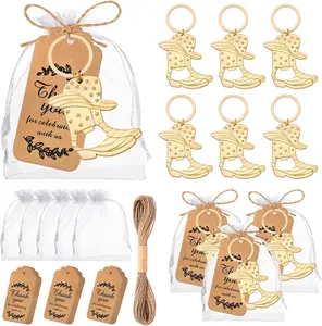 50Set Cowboy Boot Bottle Opener Keychains  Shower Return Favors for Guests, Western Bottle Opener Souvenirs for Wedding Birthday Quinceanera Party Favors ( 50 count)