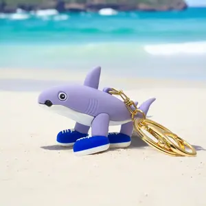 5 kinds Italian Brainrot Keychains,Tralalero Tralala Keychain,Tung Tung Tung Sahur Animals Keychains,Funny Italian Brainrot Meme Shark Figurine Key Ring