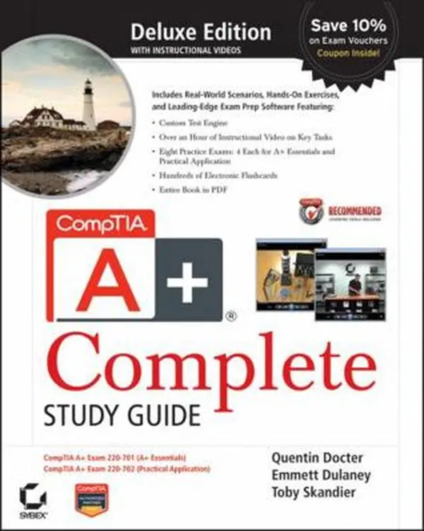 USED-CompTIA A+ Complete Deluxe Study Guide: Exams 220-701 (Essentials) and 220-702 (Practical Application) by Quentin Docter (Hardcover)