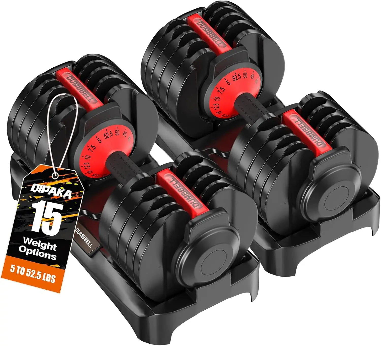 Premium 15-in-1 Adjustable Dumbbell Set – Quick-Change Weights, Ergonomic Anti-Slip Handle, Compact for Small Spaces