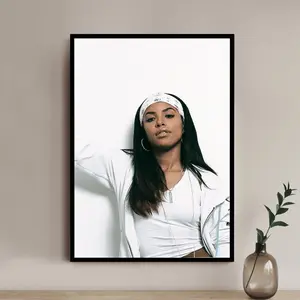 Aaliyah Hot Music Rap Poster - High Quality Canvas Art Print - Room Decoration - Art Poster For Gift, Print Poster