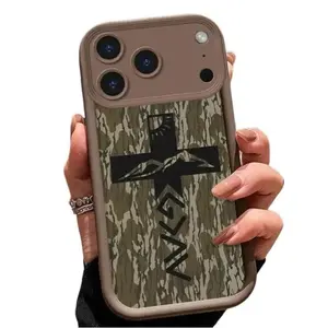 Camouflage Cross Jesus Pattern Phone Case for iPhone 17 Pro Max 16 Plus 15 14 13 12 11 Air E 12 13 MINI Shockproof Drop Protection Rugged Durable Silicone Cover Cellphone Protective Casing