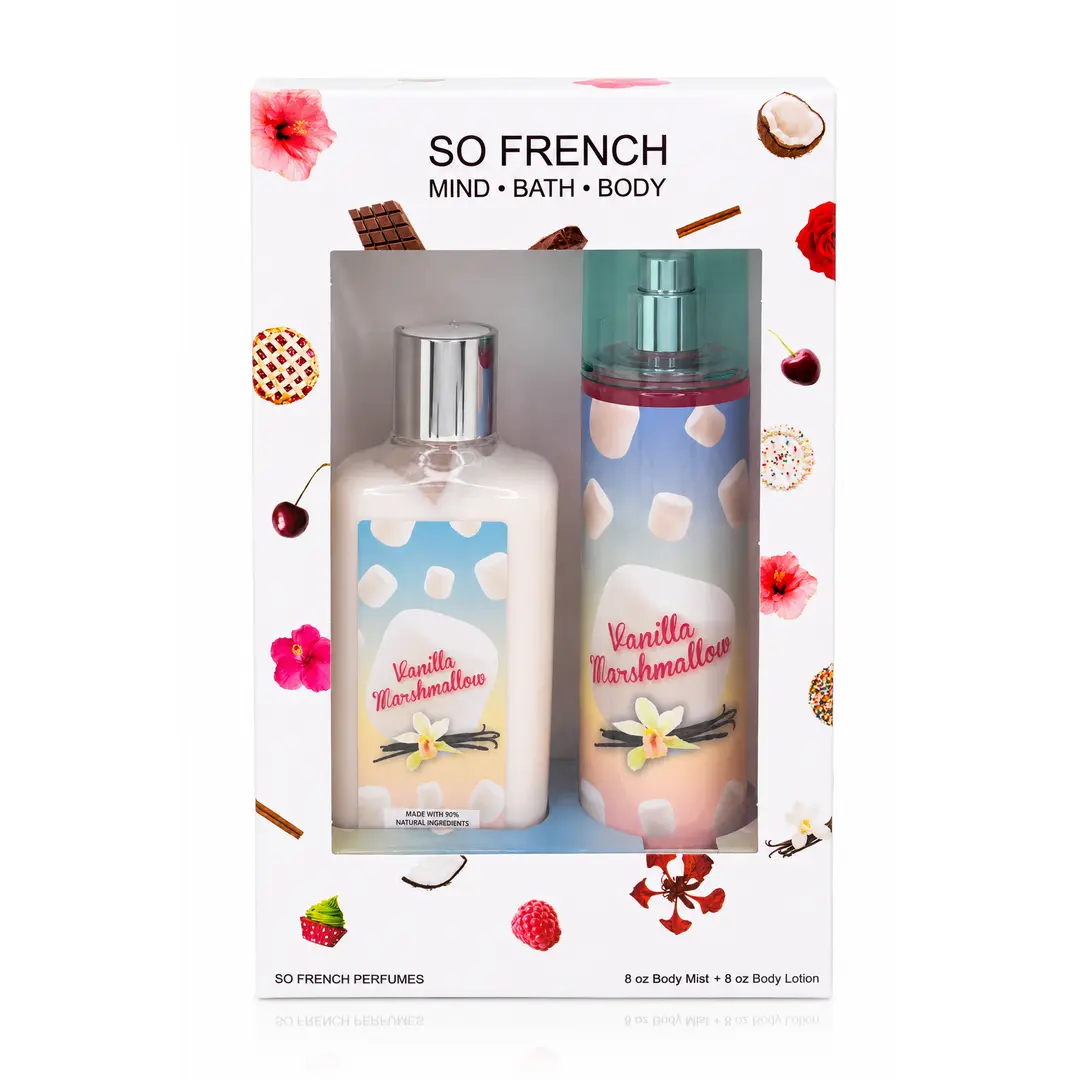New Edition! Vanilla Marshmallow 2-Piece Body Mist and Body Lotion Set