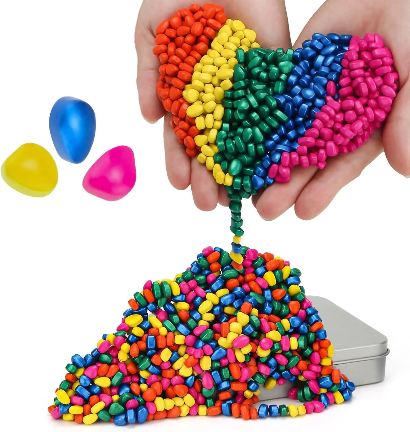 Original 800+ Ferrite Putty Multicolor, Sensory Stones for Desk & Office Decoration, Adult Fidget Stress Relief, Ferrite Stones Gift Item