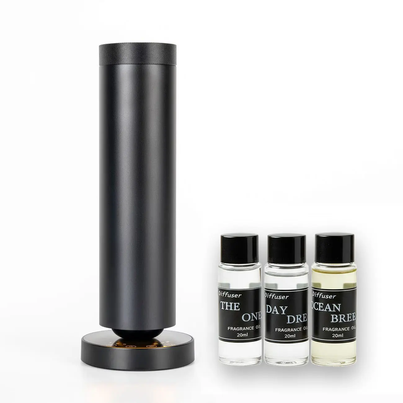 PremiumMetalDesktop Vertical IntelligentAromatherapyDiffuserforHome - Remote & Rechargeable, Built-in LED Light, 1000 Sqft Coverage, 3 Luxury Hotel-Inspired Scents ( Ocean Breeze, Day Dream), Air Revitalizer, USB-Powered Humidifier, AromatherapyForHome