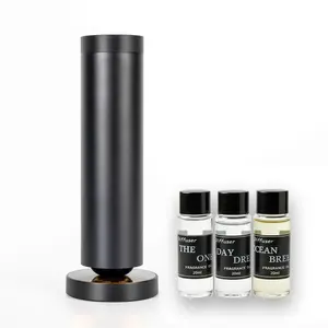 Remote & Rechargeable Premium Metal Desktop Vertical Intelligent Diffuser Aromatherapy Machine Built-in LED light 1000 Sqft Coverage 3 Luxury Hotel-Inspired Scents (The One Ocean Breeze Day Dream) Air Revitalizer Humidifier Usb Powered Humidifier