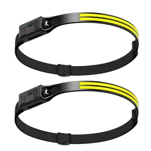Lighting Search USB C LED Headlamp Rechargeable Waterproof 230° Wide Beam Motion Sensor 6 Modes for Camping Cycling Trail Running