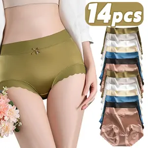 Women Plain Fashion High Quality Basic ComfortComfortable CottonLingerie Womenswear Bikini FrillInnerwear Style StretchComfort Basic Plain Cotton SpandexWomen's MinimalistMulticolor panty soft Seamless T-BackThongs Lace  innersy high waist brief