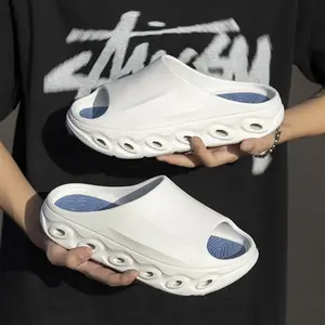 Coconut cool slippers new stepping on shit feeling men's soft bottom thick bottom one-word drag summer outdoor trendy brand