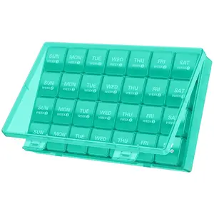 28-Day Pill Organizer Once-a-Day Medication Box for Daily Vitamins & Supplements 28-Day Capacity Versatile Compact Size for Travel Healthcare Medicine