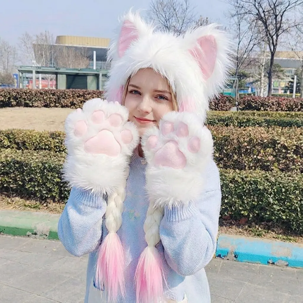 Hat + Gloves【White powder】