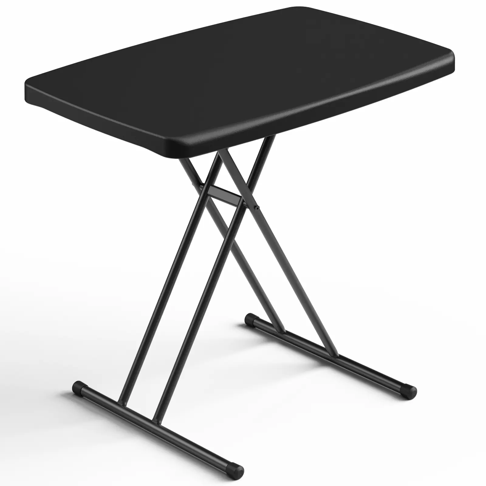 30-Inch Rectangular Plastic Top Tensegrity TV Tray Table - Adjustable Folding Heavy-Duty No-Assembly Utility Table, Adjustable Folding Living Room Furniture for Couch Small Spaces, Bedroom Single-Person Desk