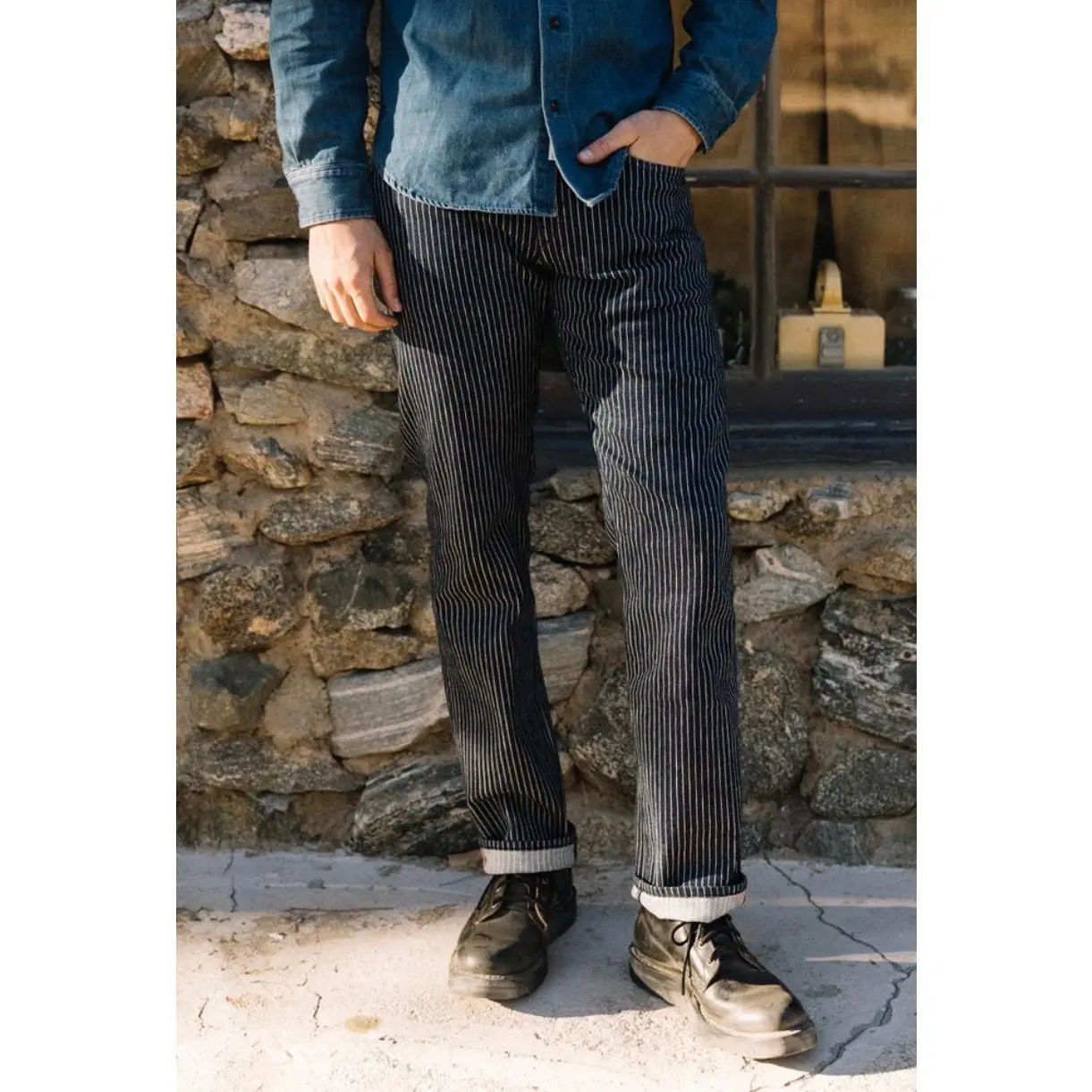 The Hammer Straight - Indigo Stripe Rinse 14oz Selvedge