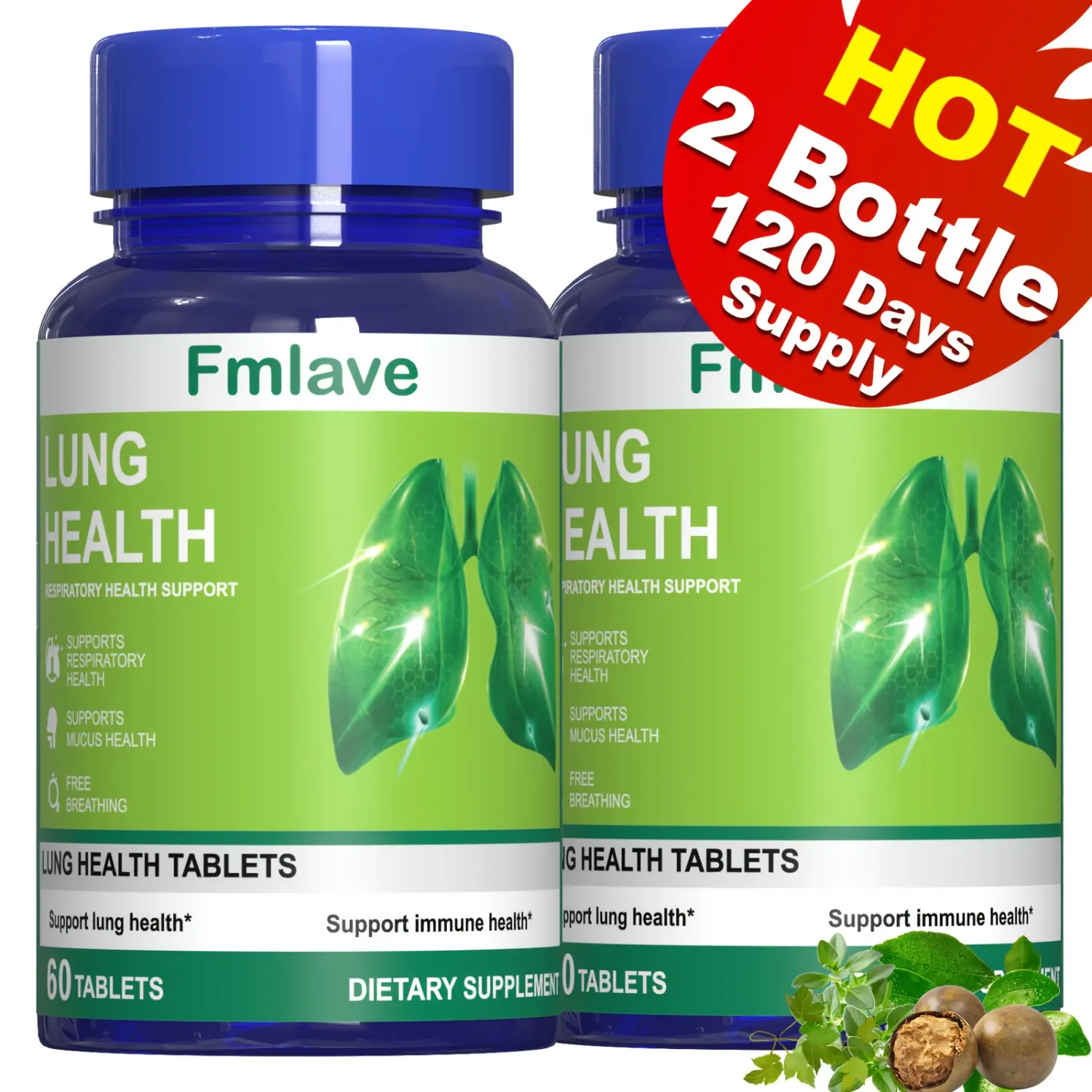 Herbal Lung Health Supplement Respiratory Support Herbal Extract Immune Support 60 Tablets Herbal Lung Health Supplement Respiratory Support Herbal Extract Immune Support 60 Tablets