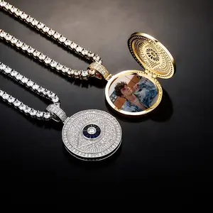 Hip Hop Custom Picture Pendant personalization Necklace Jewelry Evil Eye Pendant