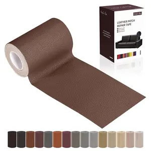 Leather Repair Patch Tape, Brown 3 x 61 Inches Self Adhesive Leather Repair Kit for Furniture, Car Seat,Vinyl Leather Repair Kit for Office Chairs, Couch, Sofa, Luggage Self-Adhesive Waterproof Leather Repair Patch Leather Dressmaking Fabric Lea