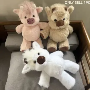 Highland Cows Huggable Stuffed Animal Scottish Highland Cows Plush Toy Cute Cow Design Soft Adorable Stuffed Cute FarmPlushie Christmas Birthday Present forAdults Boys Girls