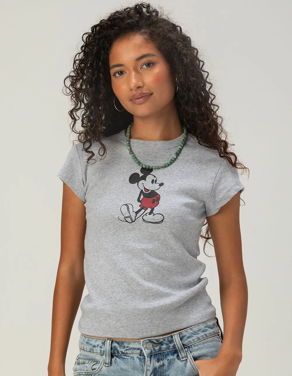DISNEY Mickey Mouse Womens Baby Tee DISNEY Mickey Mouse Womens Baby Tee