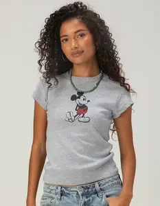 DISNEY Mickey Mouse Womens Baby Tee