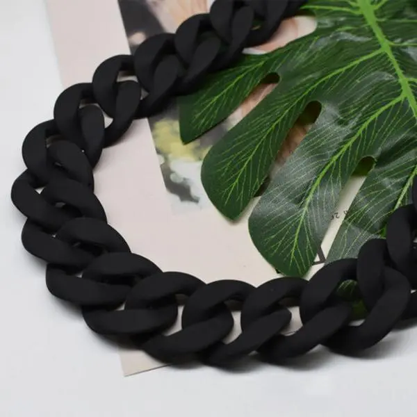 Acrylic Resin Bag Chain Strap Frosted Matte Wide Chunky Handbag Chain European and American Style Luxury Fashion Bag Strap With Diamond Embellished Stylish Purse Accessory Durable Elegant Replacement Strap for Women Bags
