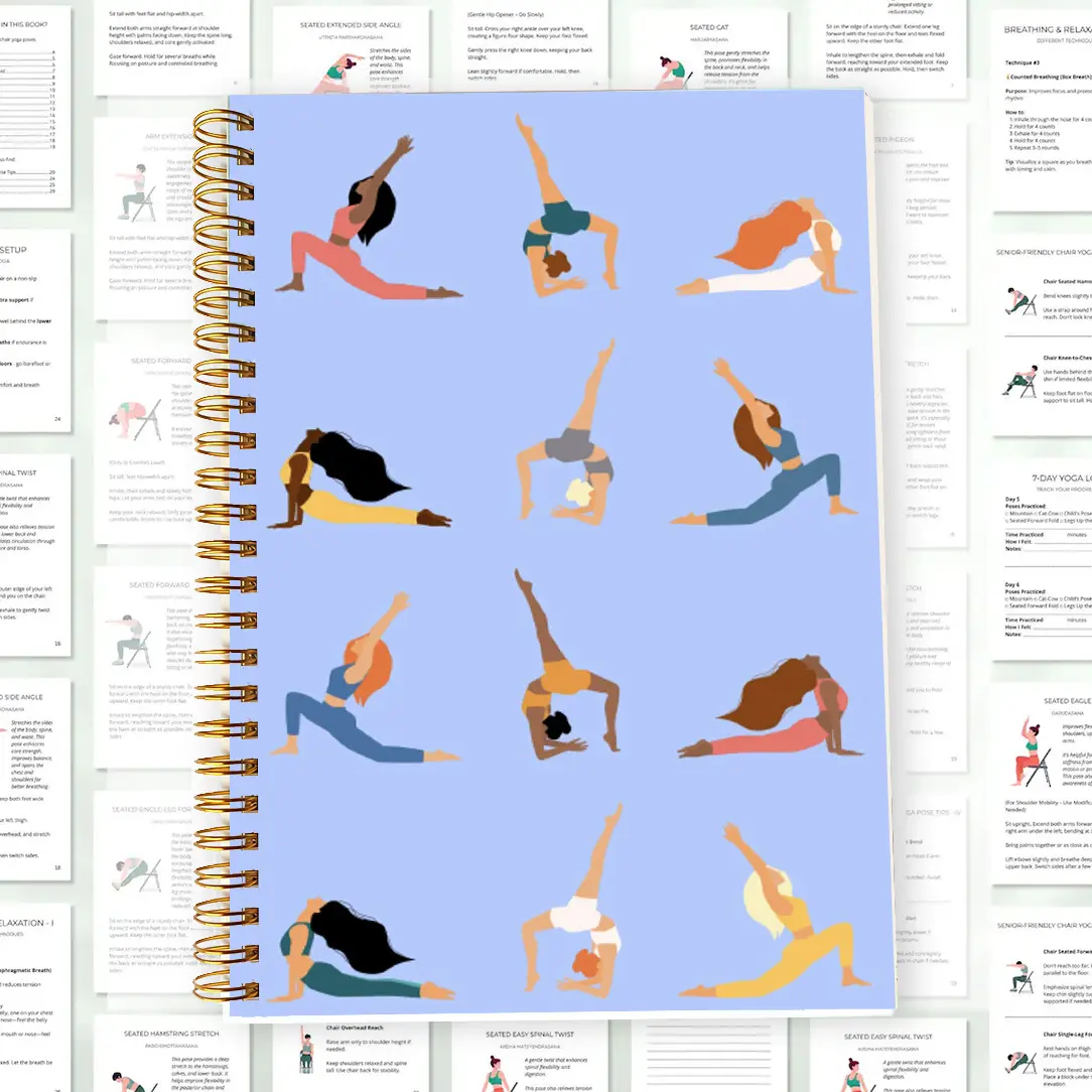 1pc 5.5x8.3in Yoga Themed Notebook Yoga teacher journal course planning course sequence notebook, durable spiral-bound book, suitable for home gyms, offices, and chair yoga classes, ideal for yoga enthusiasts.