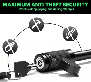 Premium Trailer Hitch Pin Lock for Class III/IV 2.5, 3 Inch Receiver - 5/8" Diameter, Anti Theft Hitches Accessories, Anti Rattle Tongue Locking for Truck, Boat, RV Trailers (Black, 4 Inch Length)