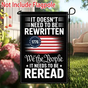 Garden Flag '1776 We The People' on Both Sides, Suitable for Outdoor Holidays, Christmas, And Year-Round Decoration