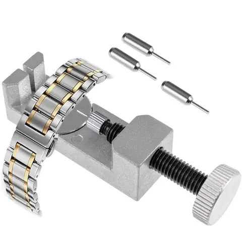 Watch Band Link Pin Remover, Watch Band Link Pin Remover Repair Tool Kit for Watchmakers with 3 Extra Pins, Replacement Remover Spring Bar Set, Hardware, Watch Link Removal Kit, Watch Repair Tools