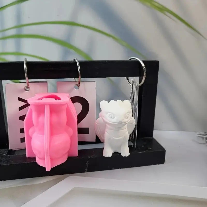 Silicone casting mold for aromatherapy candles and decorations - cartoon dinosaur design, DIY craft mold, flexible and durable materials, irregular item shapes, multi-purpose, Silicone Molds For Crafts