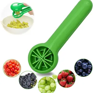 Grape Cutter Slicer, 2026 New Grape Cutter Tool, Cut Tomatoes Cherries Strawberries Into 4 Pieces, Kitchen Gadget for Salads