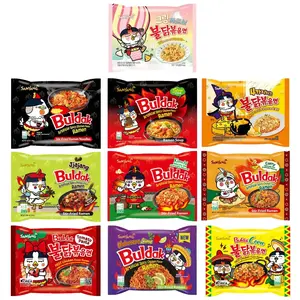 Samyang Buldak Carbo Korean Spicy Hot Chicken Stir-Fried Noodles, Random 4 packs 5 packs 10 packs