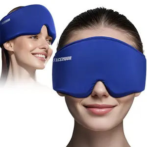 Reusable Weighted Cooling Gel Sleep Eye Mask, FSA-HSA Eligible Cold Compress Ice Pack for Puffy Eyes, Migraine Relief, Dark Circles Post-Surgery Eye Care (Blue)