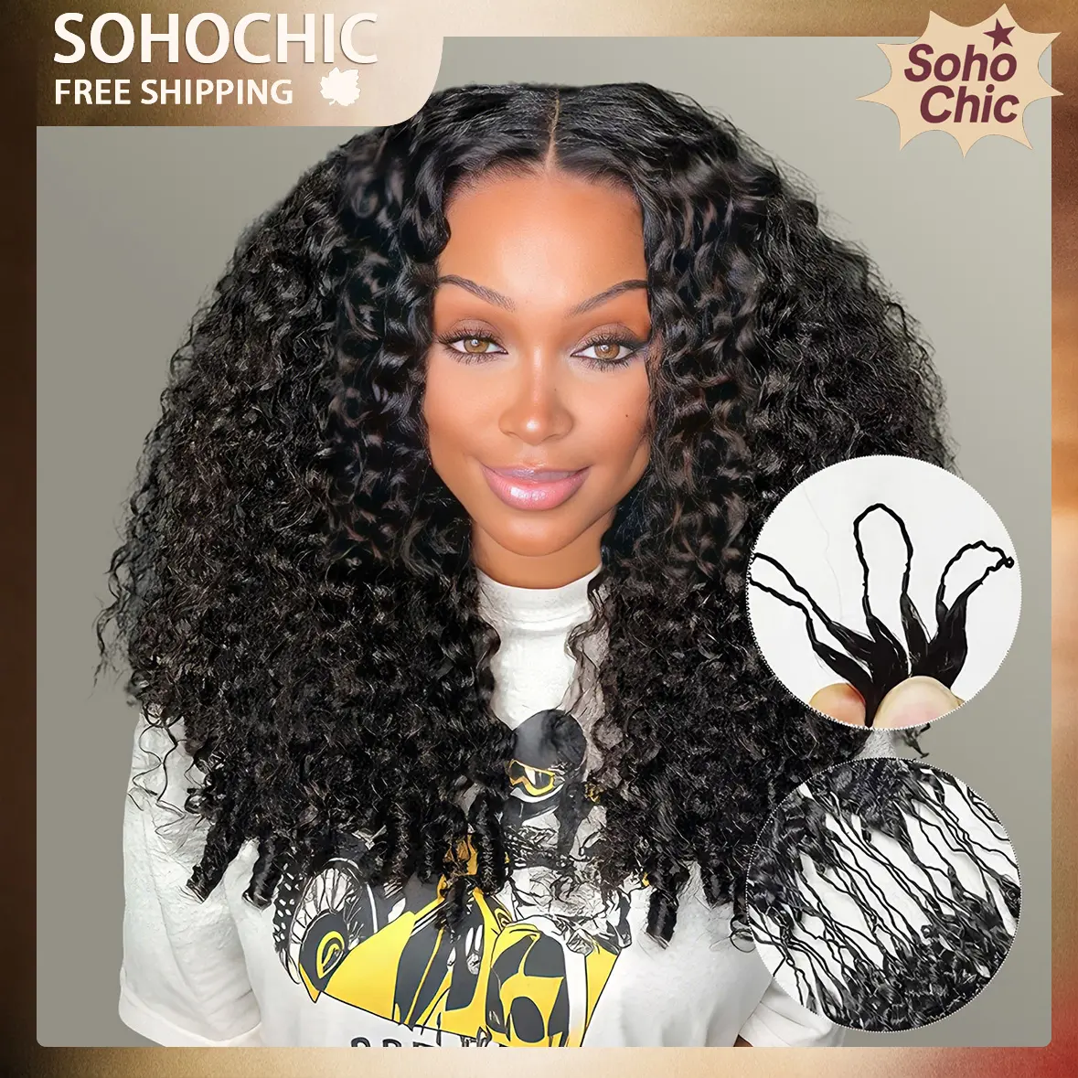 【Lowest Price】Tahikie Burmese Curly Crochet Human Hair For Miracle Knots Human Hair Feather Water Wave Curly Wave Crochet Human Hair For Miracle Knots Pre-Separated Recommended#RefreshedLook#SummerWins #DealsForYouDays #TikTokShopBackToSchool#SohoChic