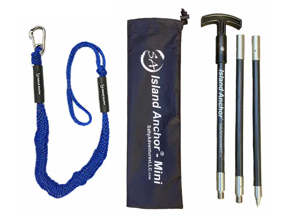 Island Anchor - Mini - 3/4" x 54" - 3 Piece - Anchor Pole Spike for PWC, Jet Ski, Kayak and Paddle Board