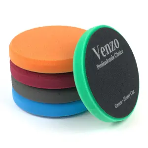 6 Inch Buffing Polishing Pads Kit, 5 Pcs Foam Pads for 150mm Backing Plate, Cutting Polishing & Waxing Pads for RO/DA/GA Car Polisher