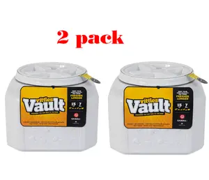 Gamma2 2PACK Vittles Vault Dog Food Storage Container with Airtight Lid, holds up to 10-15 Pounds of Dry Pet Food, Cat Kibble and Bird Feed, BPA Free, Made in USA, Cat Food Storage, Dog Food Bin,Dog Food Bin