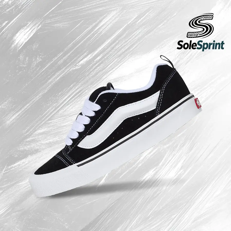 Vans Knu Skool Black White – Men's Lifestyle Sneakers – shoes for man-Vintage-Spring & Summer-Inspired Running Shoes, Shock-Absorbing Comfort, Gym to Streetwear Casual Wear-back to school–VN0009QC6BT