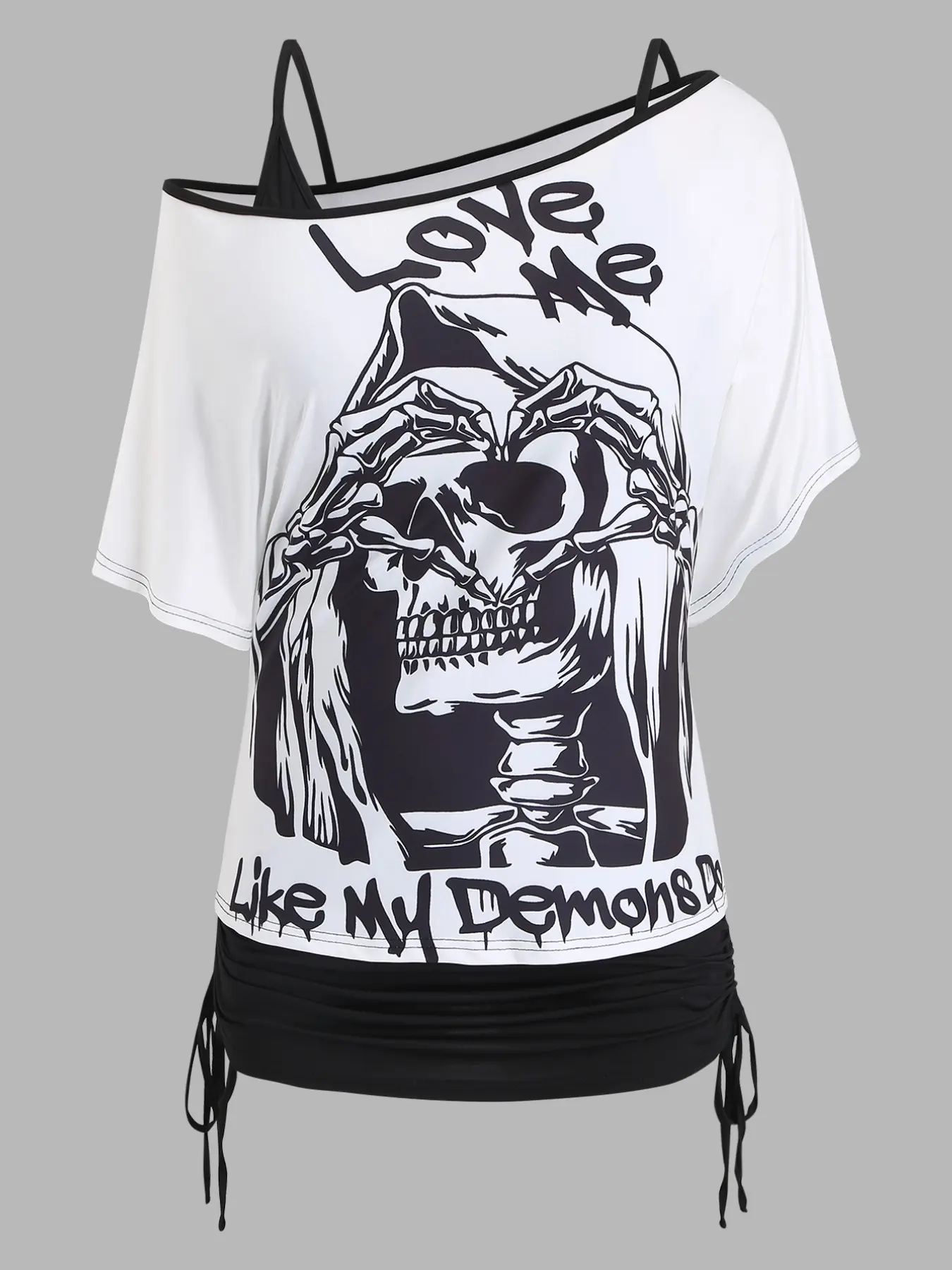 Women's Plus Size Halter Top T-Shirt Streetwear, Casual Street Fashion, Womenswear, Summer, Matching, Sleeveless, Sexy Shoulder-Exposed Design, Two-Piece Set, Fashionable Upper Garment, Trendy Choice