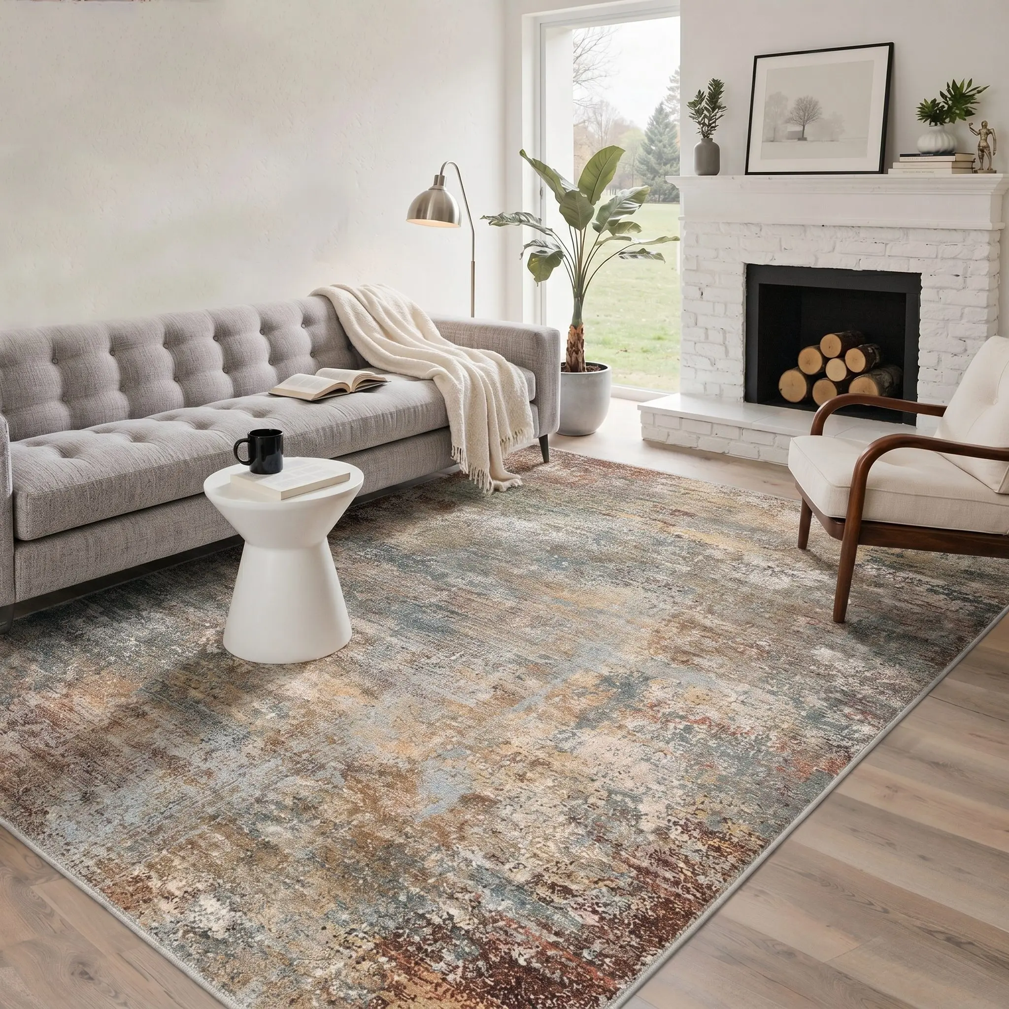 【Deals For You Days】BEIMO Area Rug – Soft, Non-Slip, Pet Friendly, Machine Washable Floor Rug, Home Carpet, Stylish Decor for LivingRoom，Bedroom ,ARA004-RED