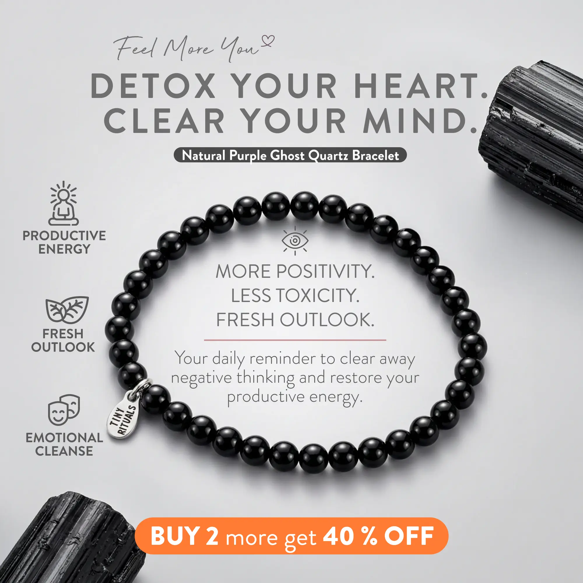 TINY RiTUALS Black Tourmaline Energy Bracelet
