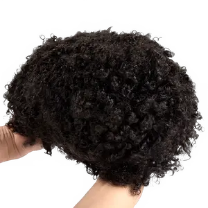 8mm Curly Human Hair Injected Skin Toupee for Men - Natural Knotless Look Ultra-thin Skin Base Durable Indian Remy Hair Lightweight Comfortable Daily Wear