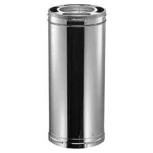 DuraVent DuraPlus 24 x 6 Inch Galvanized Steel Triple Wall Stove Pipe, Silver