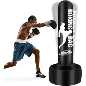 Heavy Punching Bags for Adults Freestanding Boxing Bag with Stand Men Stand Kickboxing Bag Ideal Standing Inflatable Kickboxing Bag